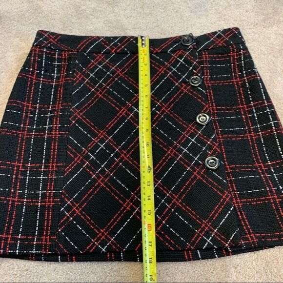 Sinequanone NWT Red Black Plaid Irise Skirt Size 14 - Picture 7 of 8